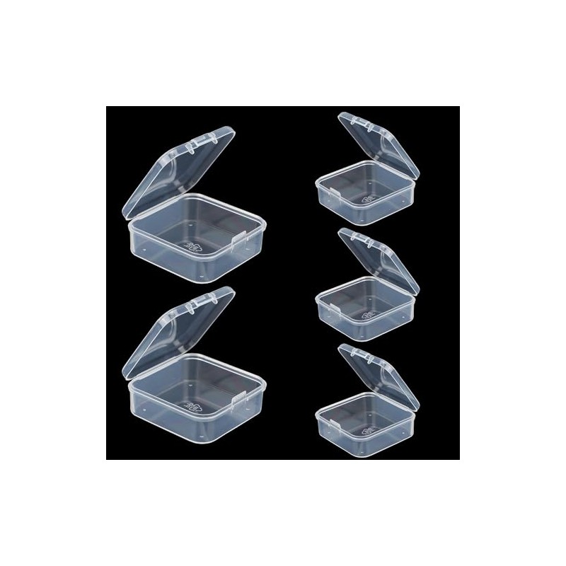 Aoktorkit 5PCS Square Transparent Plastic Organizer;9.4 * 9.4 * 3cm
