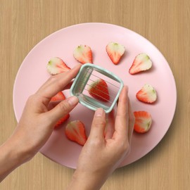 3 Pack Cup Slicers, Fruit Slicer Vegetable Speed Slicer with Push Plate, Cup Egg, Banana Slicers Strawberry Cutter Quickly Making Fruit Vegetable Salad