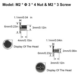 Chicago Screws Binding 60 Sets M2x6mm Stainless Steel Rivet Screws Binding Screws Posts for DIY Leather, Furniture, Decorative Bags, and More