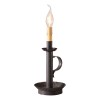 Irvin's Country Tinware Candlestick Accent Light in Kettle Black Metal