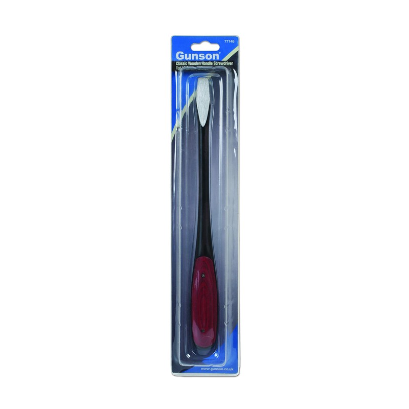 Gunson 77148 Classic Wooden Handle Screwdriver - Flat 10.5mm x