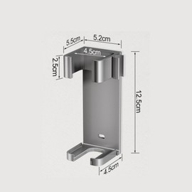 GIONAR Wall Mount for Dyson Airwrap, Metal Bracket No Drilling for Dyson Airwrap, High Temperature Resistant Aluminum Alloy for Straighteners, Curling Irons and More, Gun Grey