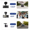 3 Channel Car Dash Cam, 1080P Front Rear Inside Car