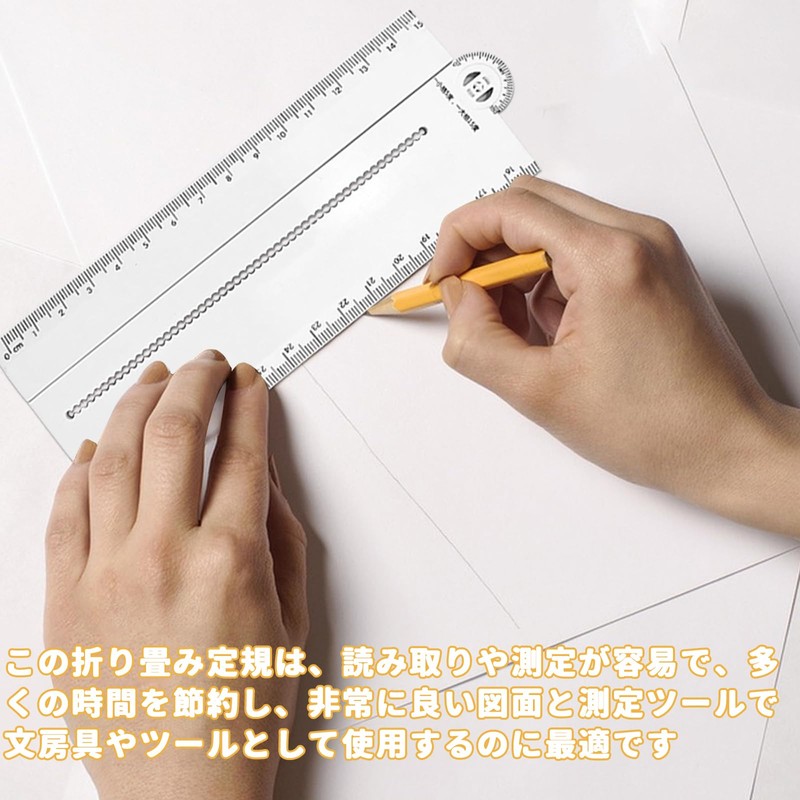 PAVIKE 30cm Transparent Rectangle Ruler Protractor Rectangle Ruler Protractor Angle