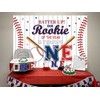 INRUI Rookie Baseball 1st Birthday Photography Backdrop 6x4FT