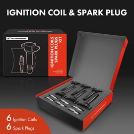A-Premium Set of 6 Ignition Coil Pack and Iridium Spark Plugs Compatible with Toyota Camry 2005-2006, Sienna 2004-2006, Highlander 2004-2008 & Lexuss RX330 2004-2006 V6 3.3L