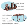 WEMPOLU Cast Iron Cat Family Key Hooks for Wall, 5