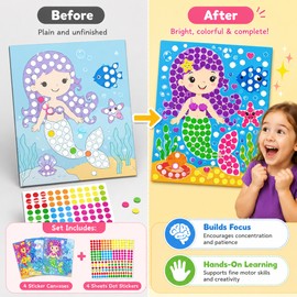 Dot Sticker Coloring Book for Kids – DIY Animal Mosaic Activity Book for Creative Learning & Play