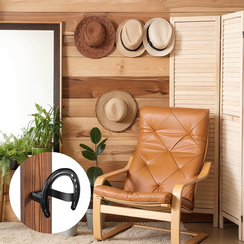 DoubleFill 2 Packs Cowboy Western Hat Rack Cowboy Hat Holder