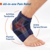 Comforband Ankle Brace with Adjustable Compression Strap and Supportive Stays