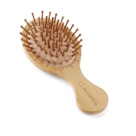 LLmoway Natural Bamboo Hair Brush for Hair Growth Bristles Detangling Wooden Paddle Massage Scalp All Hair Types Women Men Kids Ergonomic Handle Oval Small