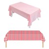 CVFRTT 2 Pieces Plaid Tablecloths, Table Decorations, Waterproof Plastic Tablecloths,