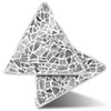 2 x Triangle Stickers 10cm - BW - Binary Code