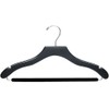 The Great American Hanger Company Wavy Black Wood Suit Hanger