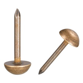 sourcing map Upholstery Tacks, 20Pcs 1/2 inch Brass Furniture Tacks Nails Decorative Thumb Tack Push Pins for Furniture DIY Decorative, Bronze