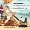 1:50 Engineering Crane Model Alloy Engineering Vehicle Static Model Toy