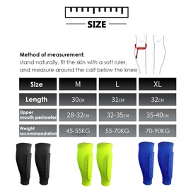 Wallfire Sports Shin Pads for Men and Women, A Pair of Professional Calf Protection Compression Stockings, Crashproof Shin Pads for Football, Basketball, Cycling, Climbing