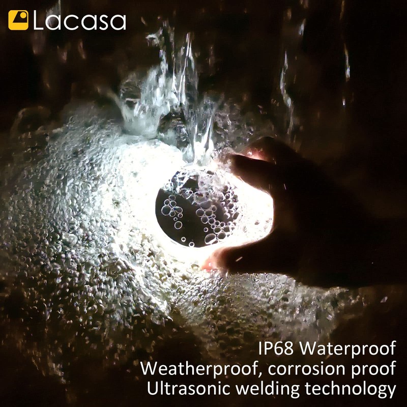Lacasa Solar Deck Lights Outdoor Waterproof LED Solar Step Lights
