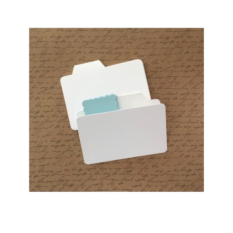 20 Mini File Folders: 5 inches x 3.75 inches -