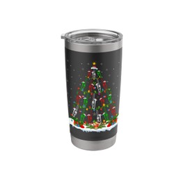 Music Lover Xmas Lights Musical Trombone Christmas Tree Stainless Steel Insulated Tumbler
