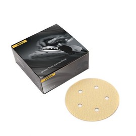 Mirka Bulldog Gold - Disco de aspiradora de 5 agujeros para PSA (grano 60), color dorado