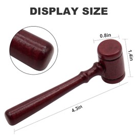 MDEOOSKY 5Pcs Judge Gavel Wood Decor Small Wooden Hammer Judge Gavel Prop Decorative Lawyer Judge Auction Sale