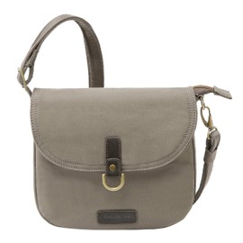 Travelon Anti-Theft Courier Saddle Crossbody Cross Body Bag Gray One Size