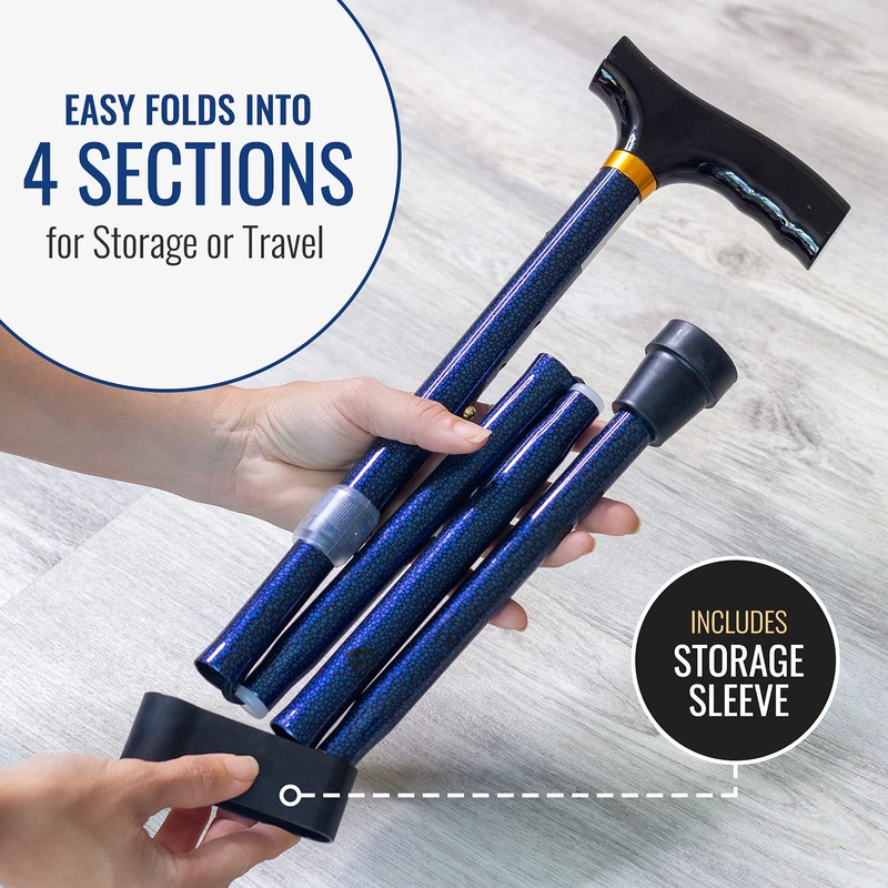 DMI Designer Folding Cane, Walking Cane, Foldable Cane for Men,