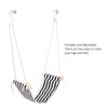 Footrest Black and White Streaks Soft Breathable Adjustable Foot Hammock