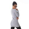 Voyelles Women's Long Jumper Stretch Long Sleeve Plain Fine Rib