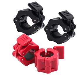 Focous Barbell Collar 25mm Set of 4 Barbell Plate Stops for Dumbbells Durable ABS Plastic Barbell Clip Dumbbell Collar