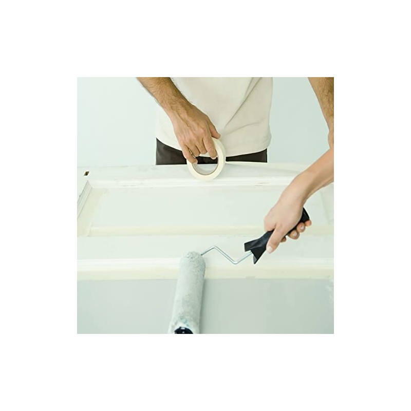 Lazybug studio Masking Tape 0.75 Inch, 12 Pack White Masking