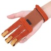 Outdoor Three Finger Guard Glove Traditional Recurved Bow Shooting Archery