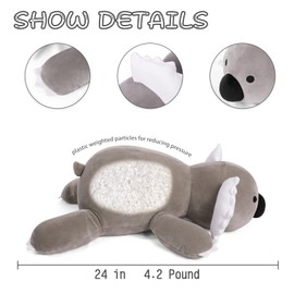 OurHonor 4.2lbs Koala Weighted Stuffed Animals, Weighted Stuffed Animal Plush 24", Giant Koala Stuffed Animal Pillow Soft Doll Toy Gifts for Kids Adults Women Men Girls Boy