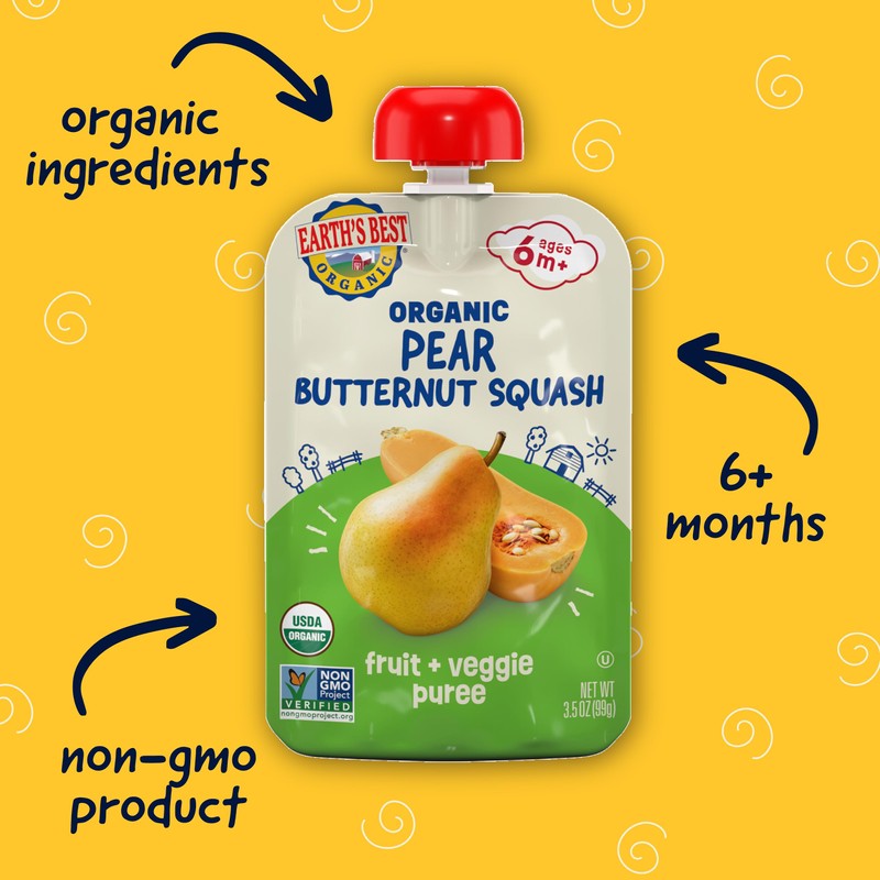 Earth's Best Earth's Best Organic Pear Butternut Squash Fruit +