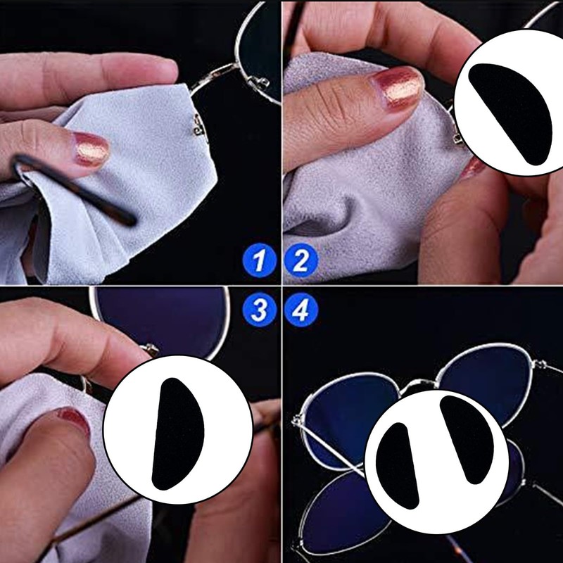 32 Pairs Thin 2mm Anti-Slip Eyeglass Nose Pads – Self-Adhesive