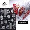 COLORBIRD STZ-5D01-3 Nail Sticker, Christmas Snowflake, Cute, Snowflakes, Snowflakes, V-Shaped,