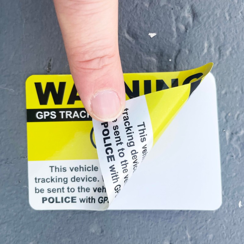 GPS Tracking Sticker Anti-Theft Car Vehicle Warning 6 Pack 2.5"x3.5"