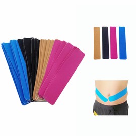 Pre Cut Elastic Tummy Tape for Belly Lifting Boob Lifting Backless Dresses Skin Protection (Mixed Colors 40 Pcs)