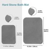 JIZEUO Stone Bath Mat, Set of 3,Diatomaceous Earth Shower Mat,