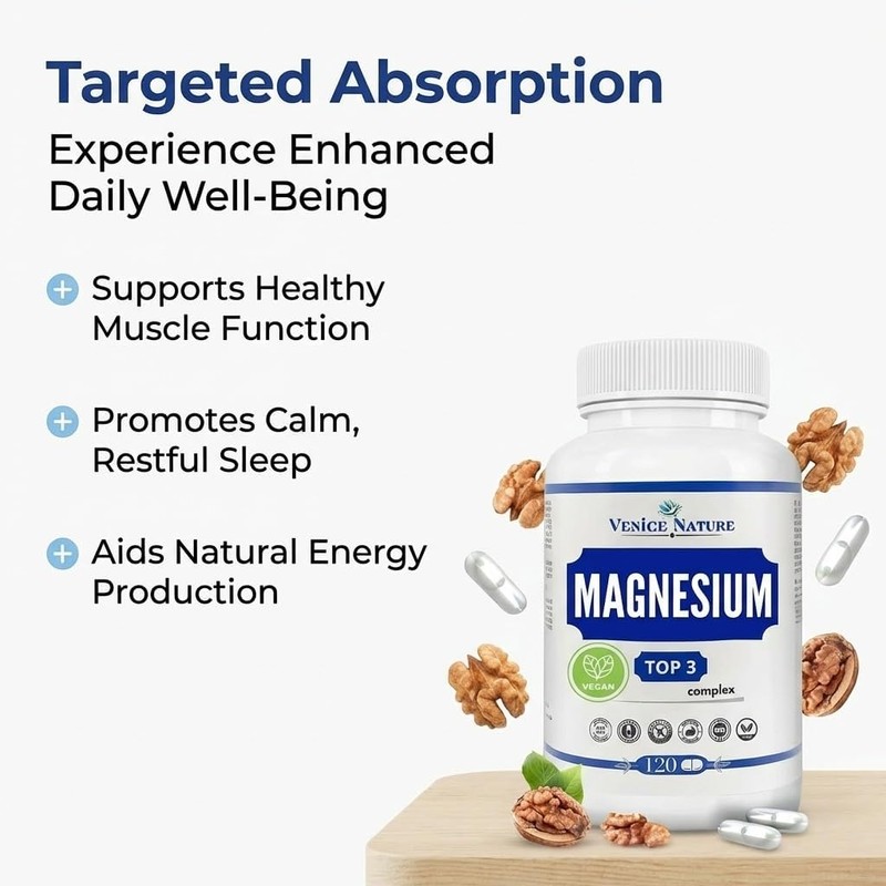 Magnesium 3-in-1 Complex 400mg of Elemental