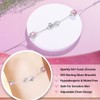 Infinity Heart October Birthstone Bracelet 925 Sterling Silver Adjustable ECG