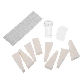 DECHOUS 1 Set Nail Art Stamping Set Small Transparent Stamper Sponge Templates for DIY Manicure Durable and Reusable Nail Art Tools for Creative Designs