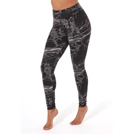 Pact Women's Go-to 7/8 Leggings, Organic Cotton No See Through Mid Rise Waisted Yoga Pants with Elastic Waistband, Marbled Sky