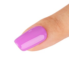 TUTUYU Pastel Purple Gel Nail Polish,Macaron Bright Purple Gel Polish for DIY Nail Art and Manicure Salon, 0.51 Fl Oz Neon Purple UV/LED Soak off Gel Polish - GP0021