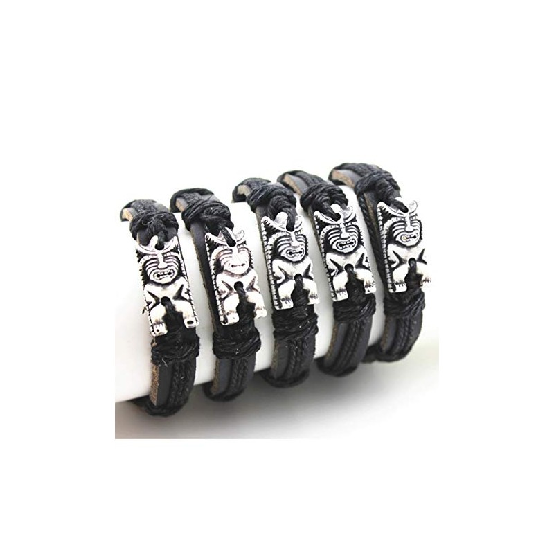 Tiki Figure Bracelet - Maori Hawaii Tahiti Jewellery, Stone