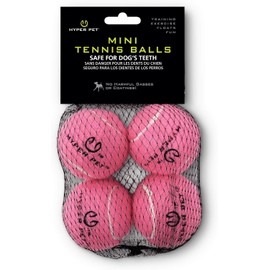 Hyper Pet MINI Tennis Balls for Dogs (Safe Dog Ball Tennis Balls for Exercise & Training) Interactive Toys work with Hyper Pet K9 Kannon MINI Dog Ball Launcher - 4 Pack Pink