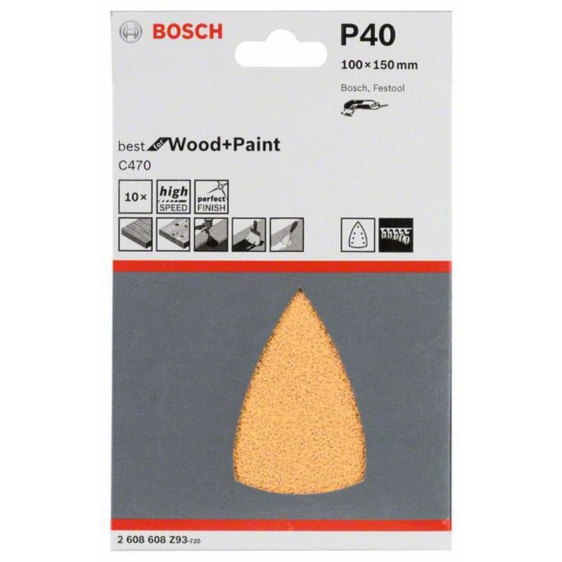 Bosch Professional Sanding Sheet for Triangular Sanders Wood and Paint