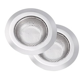 2Pcs Kitchen Sink Drain Strainer,Stainless Steel Kitchen Sink Strainer,Sink Food Catcher, 4.5" Diameter for Most of Kitchen Sinks,Anti-Clogging,Rust Resistant