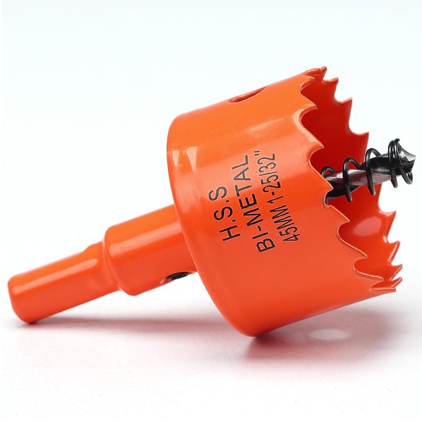 Hole Saw 45mm, Hole Saw with Drill Bit for Wood,